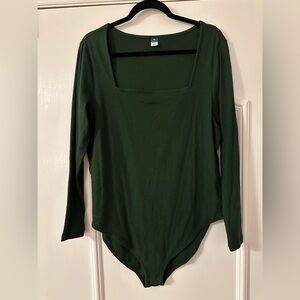 Green Old Navy Women’s Ribbed Bodysuit